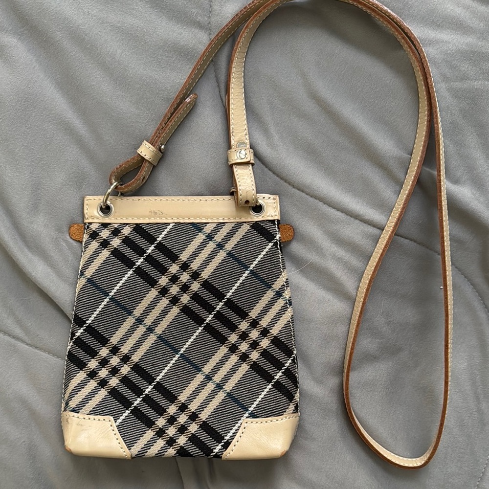 NWOT Burberry Blue Label Nova Check in Black &  Tan Crossbody Bag  (Rare)